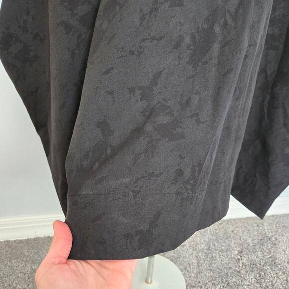 BURU blouse women's size s/m boxy turtleneck short sleeve artsy black marble - Picture 6 of 12